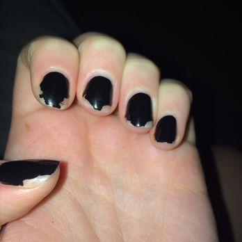 Qq Nails - My nails after 24 hours. Extremely disappointed. - Nail Salons Near Me - Cherry Hill, New Jersey