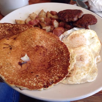 Olde Town Restaurant - Banana pancakes, eggs, sausage, and potatoes. - American Near Me - Mount Airy, Maryland Olde Town Restaurant - Banana pancakes, eggs, sausage, and potatoes. - American Near Me - Mount Airy, Maryland