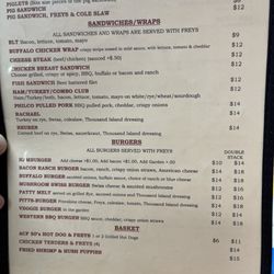 Arrowhead Bar and Restaurant - Menu