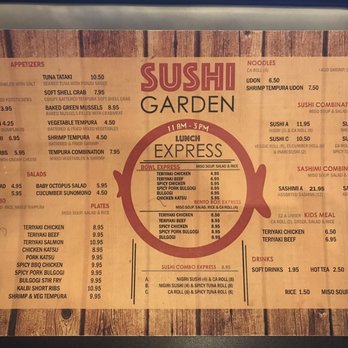 Sushi Garden - Menu - Sushi Bars Near Me - El Paso, Texas