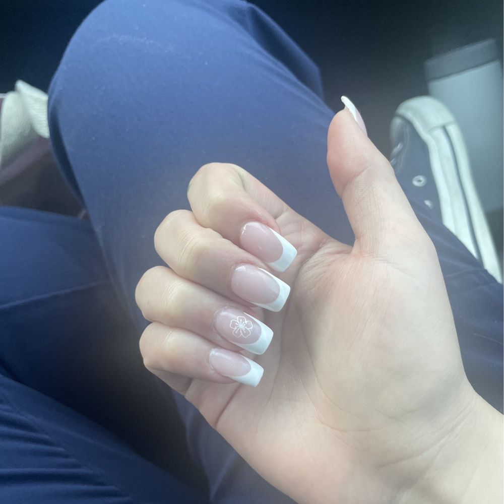 Nail'd It! Spa - Regular acrylic, French tip w sticker - Nail Salons Near Me - Stanton, California Nail'd It! Spa - Regular acrylic, French tip w sticker - Nail Salons Near Me - Stanton, California