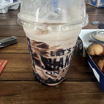 Culver's - Concrete mixer. Vanilla, brownie bites, chocolate syrup. - Burgers Near Me - Wake Forest, North Carolina Culver's - Concrete mixer. Vanilla, brownie bites, chocolate syrup. - Burgers Near Me - Wake Forest, North Carolina