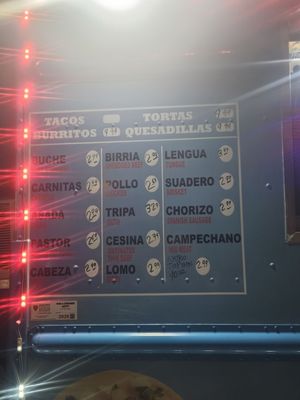 Menu photo 1 Tapatia Mexican Tacos Warren Park, IN