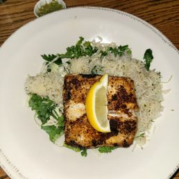 Grilled Mahi Bowl grilled mahi, lemon garlic butter, basmati rice, green slaw Grilled Mahi Bowl grilled mahi, lemon garlic butter, basmati rice, green slaw