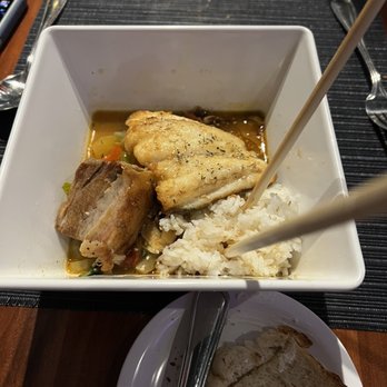 Syd's FishPig Cafe - Fish and Pork Bowl - New American Near Me - Norfolk, Virginia Syd's FishPig Cafe - Fish and Pork Bowl - New American Near Me - Norfolk, Virginia