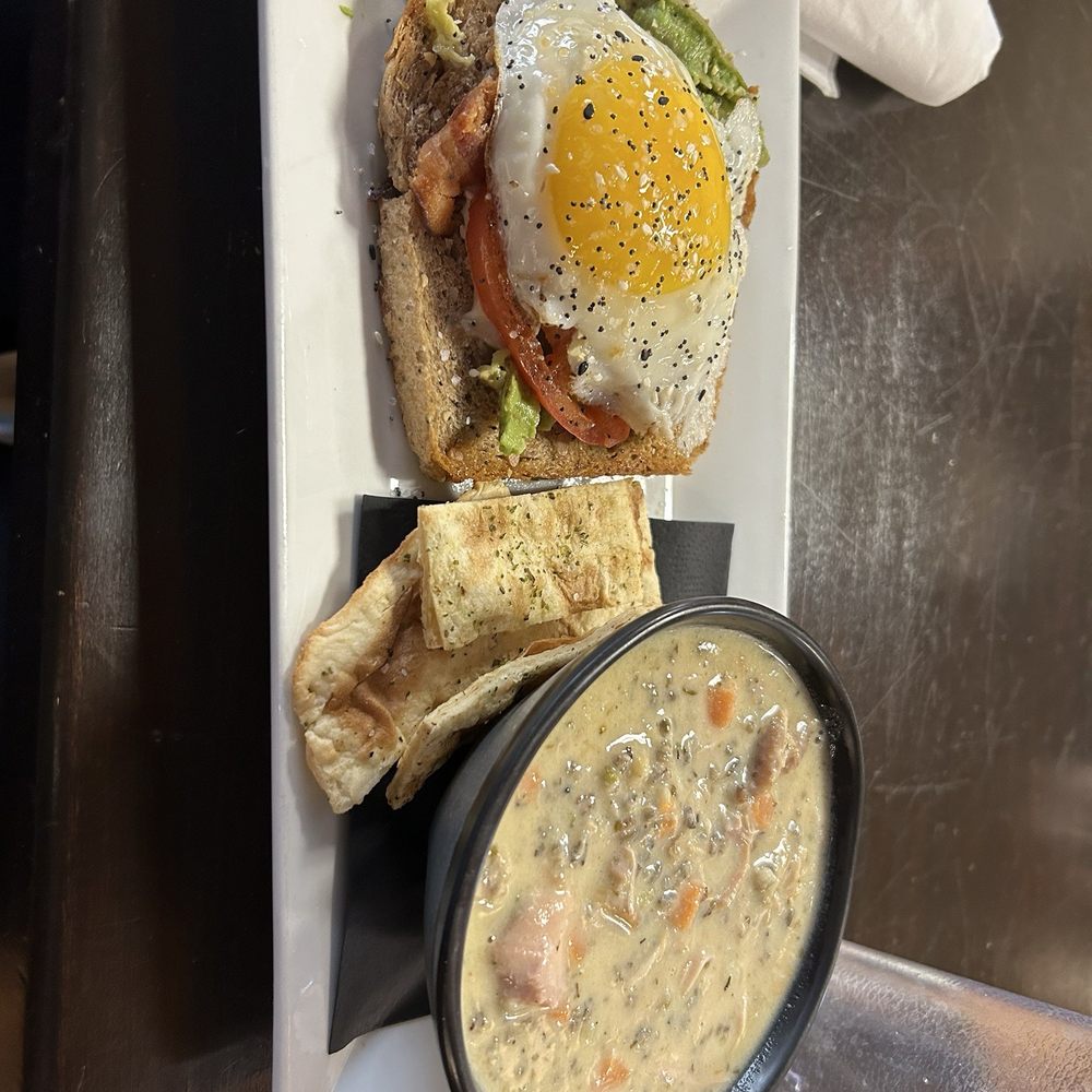 Everything Avocado Toast and chicken and wild rice soup