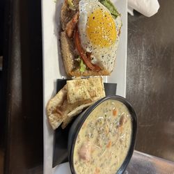 Passport - Everything Avocado Toast and chicken and wild rice soup
