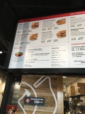 Menu photo 3 Firehouse Subs St. Johns, FL