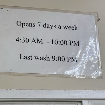 Launderland Laundry - I just took this pic for those that need reference to their hours. - Laundry Services Near Me - Covina, California
