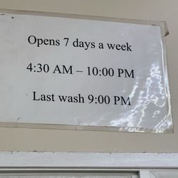 Launderland Laundry - I just took this pic for those that need reference to their hours.