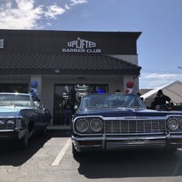 Exterior outside entrance of Uplifted Barber Club - Stanton, California Exterior outside entrance of Uplifted Barber Club - Stanton, California