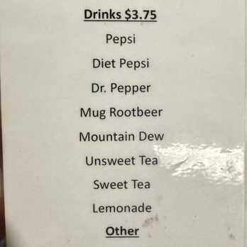 Big John's Texas BBQ - Drink menu 4/28/2025 - Barbeque Near Me - Page, Arizona