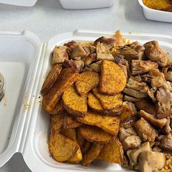 Royal Bourbon Chicken - Bourbon chicken and Cajun potatoes
