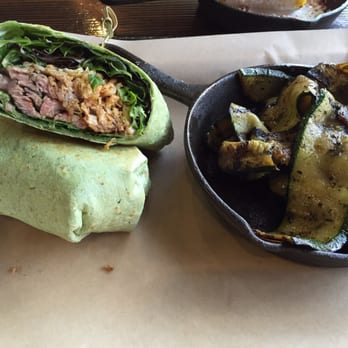 Fork & Fig - Rib eye wrap with a side of grilled zucchini - Burgers Near Me - Albuquerque, New Mexico Fork & Fig - Rib eye wrap with a side of grilled zucchini - Burgers Near Me - Albuquerque, New Mexico