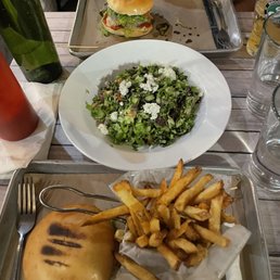 Burgers, Chopped Salad, French Fries Burgers, Chopped Salad, French Fries