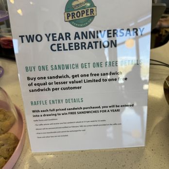 Proper Sandwich - Celebrate! - Sandwiches Near Me - Las Vegas, Nevada