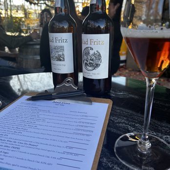 Mad Fritz Brewing - Bottles and tasting menu - Breweries Near Me - Saint Helena, California