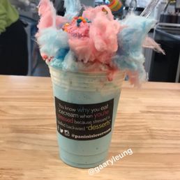 Unicorn ice cream half and half