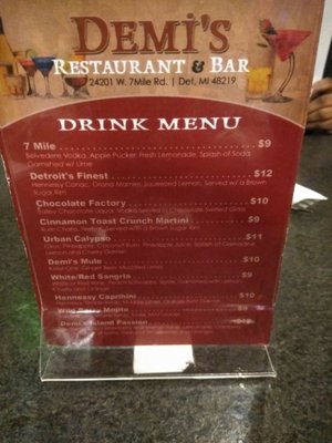 Menu photo 6 Demi's Restaurant & Bar Detroit, MI Menu photo 6 Demi's Restaurant & Bar Detroit, MI
