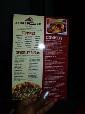 Menu photo 5 2 For 1 Pizza Los Angeles, CA