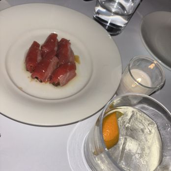Bridges - Tuna with dates and white Negroni - New American Near Me - New York, New York Bridges - Tuna with dates and white Negroni - New American Near Me - New York, New York