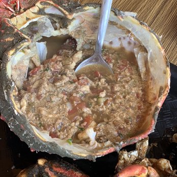 Mariscos La Estrella - Why didn't they clean the crab before cooking it? Sand inside the food - Seafood Near Me - Rosarito, BCN