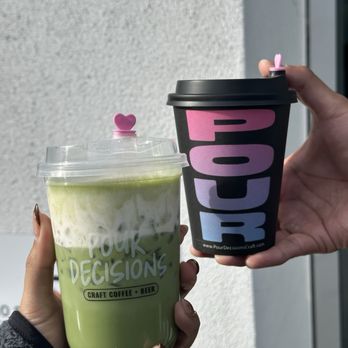 Pour Decisions Craft - Banana Matcha latte and Hawaiian Latte - Coffee & Tea Near Me - Fremont, California