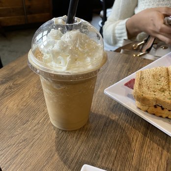 The Nest Cafe - Decaf caramel frappuccino with oat milk - Coffee & Tea Near Me - Alpharetta, Georgia The Nest Cafe - Decaf caramel frappuccino with oat milk - Coffee & Tea Near Me - Alpharetta, Georgia