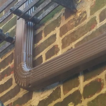 Manny Gutter Services - Nicely securely attached elbow - Roofing Near Me