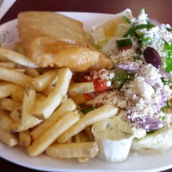 Jerry's Fish & Chips - Halibut and Chips Dinner.