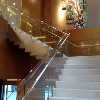 Four Seasons Hotel Denver - The marble and glass stairway to the conference area - Hotels Near Me - Denver, Colorado Four Seasons Hotel Denver - The marble and glass stairway to the conference area - Hotels Near Me - Denver, Colorado