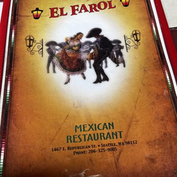 El Farol Mexican Restaurant - Main menu cover - Mexican Near Me - Seattle, Washington El Farol Mexican Restaurant - Main menu cover - Mexican Near Me - Seattle, Washington