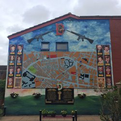 Garden of Remembrance - Mural of IRA members and civilians killed around Falls Road during the 1960s