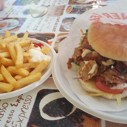 Indian Food and Kebab - Chicken Shawarma Sandwich, fries, and coke for [6 euros, 4.0 stars]