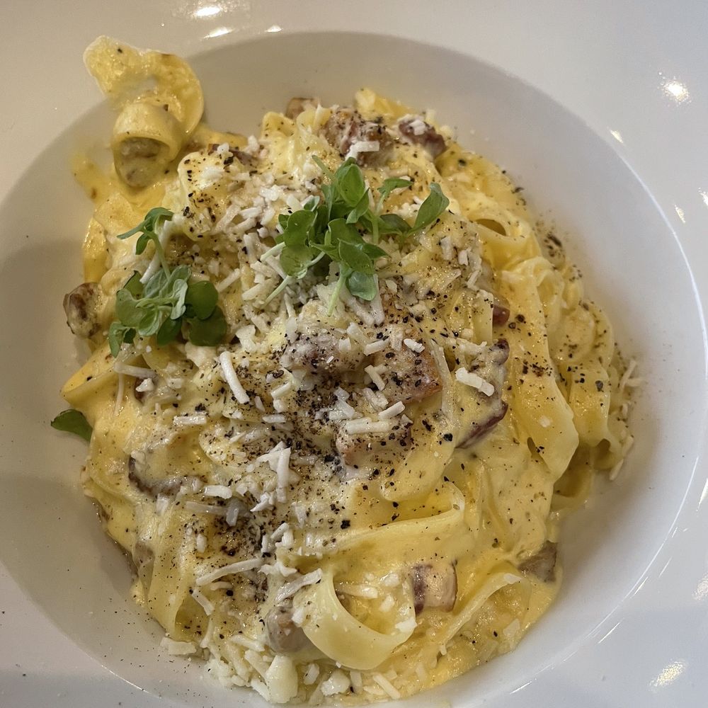 Theo's Italian - Tagliatelle Carbonara - Italian Near Me - Plainfield, Indiana Theo's Italian - Tagliatelle Carbonara - Italian Near Me - Plainfield, Indiana