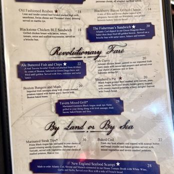 The Green Dragon Tavern - Menu pg. 2 - 4/2026 - Pubs Near Me - Boston, Massachusetts