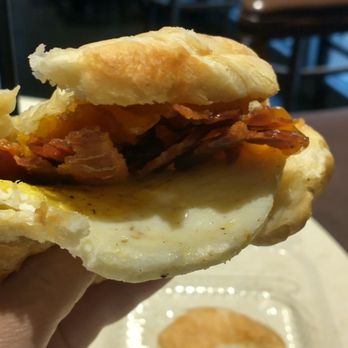 Gusto Coffee Shop - Hard bacon., egg and cheese croissant sandwich - Coffee & Tea Near Me - Lee's Summit, Missouri