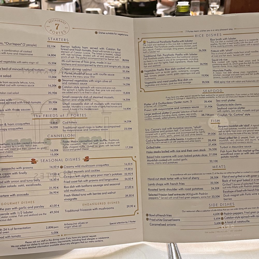 7 Portes. Main menu.