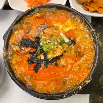 Woo Ri Korean - Soft Tofu Soup w/ Mushroom - Korean Near Me - Aurora, Colorado Woo Ri Korean - Soft Tofu Soup w/ Mushroom - Korean Near Me - Aurora, Colorado