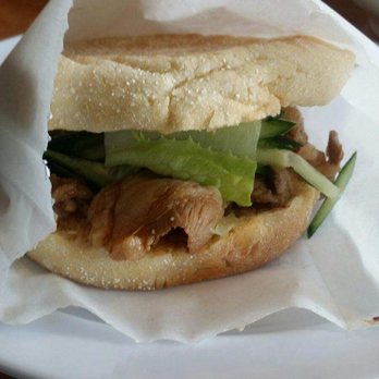 Wild Ginger - the lamb slider. Good lamb but um... English muffin?? - Chinese Near Me - Alameda, California Wild Ginger - the lamb slider. Good lamb but um... English muffin?? - Chinese Near Me - Alameda, California