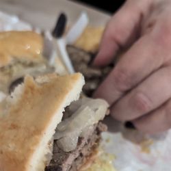 Pluto's - Pluto triple burger on a gluten free bun