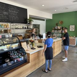 Luckybolt Kitchen + Bakery - Limited seating at a counter just out of this picture. A couple tables outside. it's near the train station in Sorrento Valley.