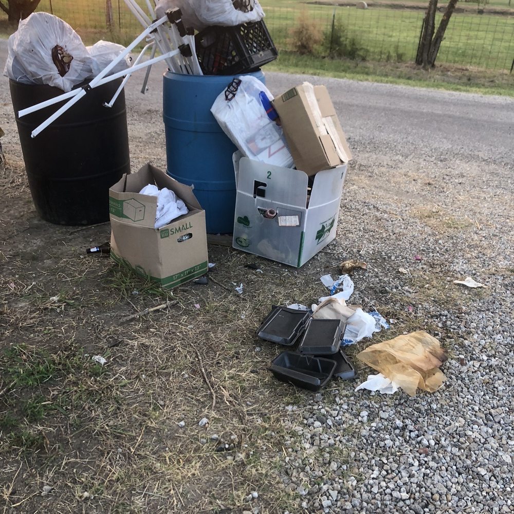 Hatcher Sanitation - They came to pick up their over priced trash and and left our trash like this... - Junk Removal & Hauling Near Me - Scurry, Texas Hatcher Sanitation - They came to pick up their over priced trash and and left our trash like this... - Junk Removal & Hauling Near Me - Scurry, Texas