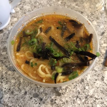 Kiseki - Spicy Miso Ramen to go (after mixing it all together) - Izakaya Near Me - Livermore, California Kiseki - Spicy Miso Ramen to go (after mixing it all together) - Izakaya Near Me - Livermore, California