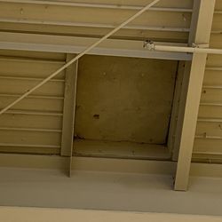 LA Fitness - Leaking roof causing wet basketball court. DANGER!