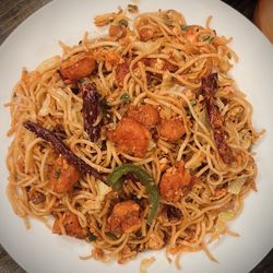 FOI Flavors Of India - Schezwan Shrimp Noodles