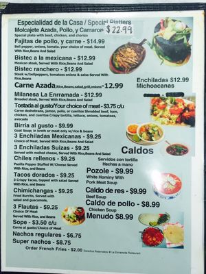 Menu photo 7 La Enramada Restaurant San Jose, CA Menu photo 7 La Enramada Restaurant San Jose, CA