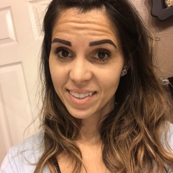 Julie's Babe Cave - After the powdered brow while still healing. My brows lightened up some after they were fully healed. - Permanent Makeup Near Me - Corona, California