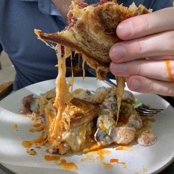 Solbar - Close of the drippy Reuben Sandwich 5 stars - New American Near Me - Calistoga, California Solbar - Close of the drippy Reuben Sandwich 5 stars - New American Near Me - Calistoga, California