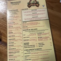 CJ's Sports Bar & Grill - Menu